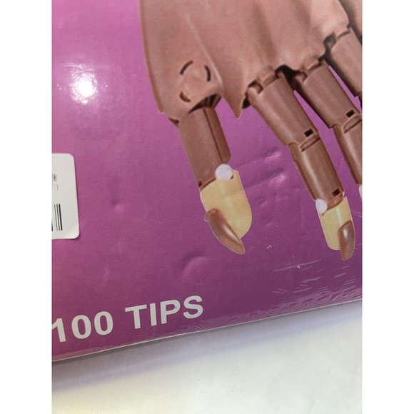 Nail Training Practice Hand 100 Tips Nail Tech Pivot Rotate Fake Hand Manicure - Picture 5 of 12